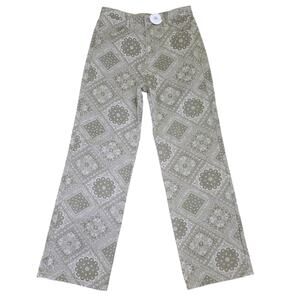 NWT Bailey Rose Penelope Pattern Pant Beige Bandana Paisley Size Medium